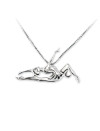 Bijou Danse 925 Pendentif Gymnastique Rythmique THE BALL - MIKELART - Argent 925 Rhodié - Fait Main Italie Collier MIKELART Italie